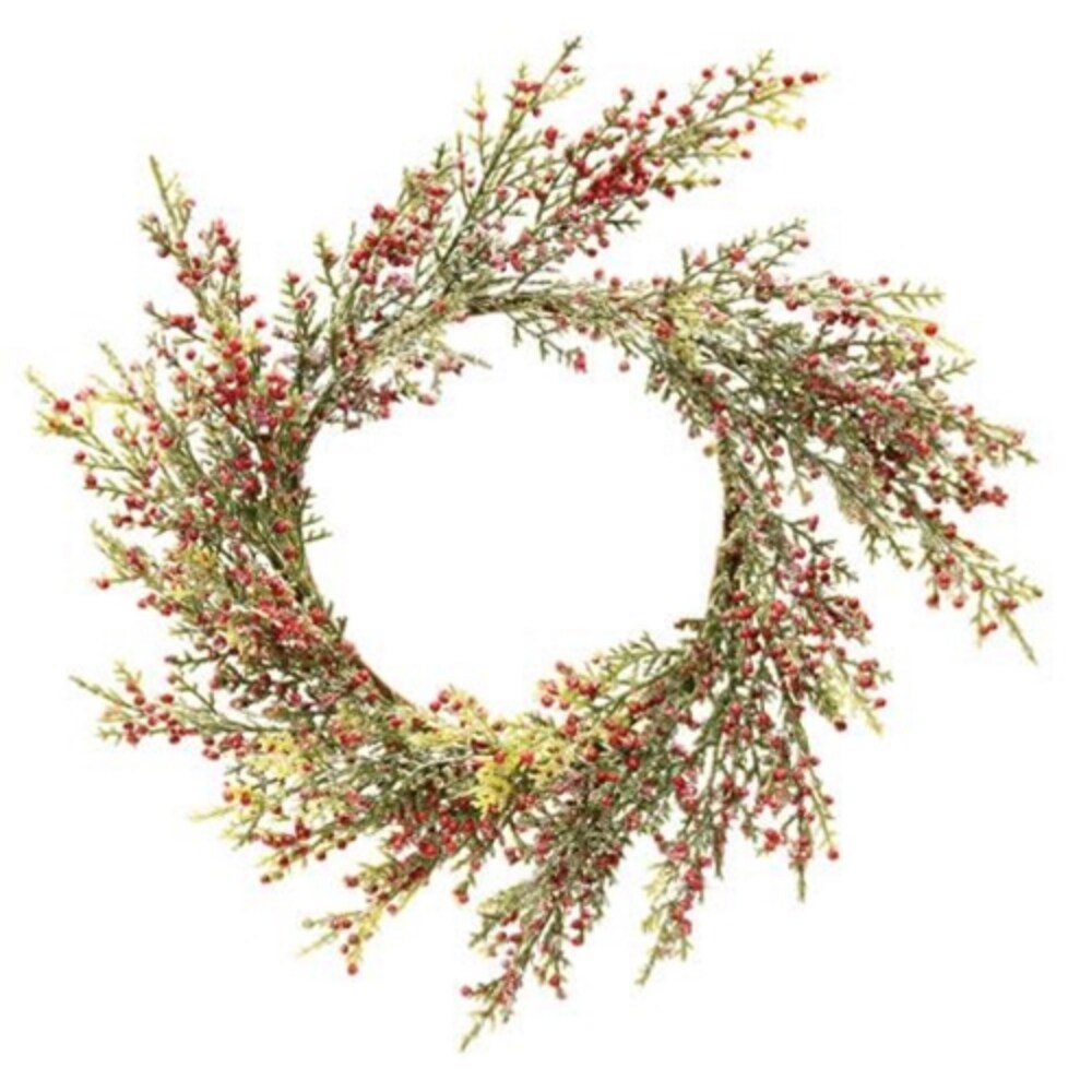 Red Pepperberry &#x26; Cedar Wreath 12&#x22;