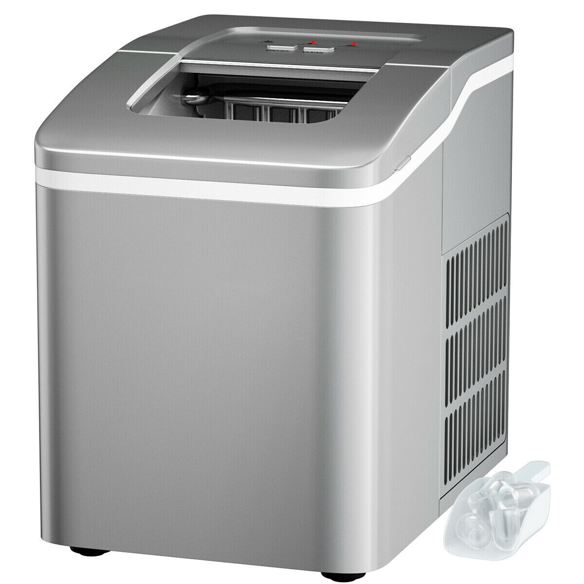 Compact and Portable Countertop Ice Maker Machine with Scoop