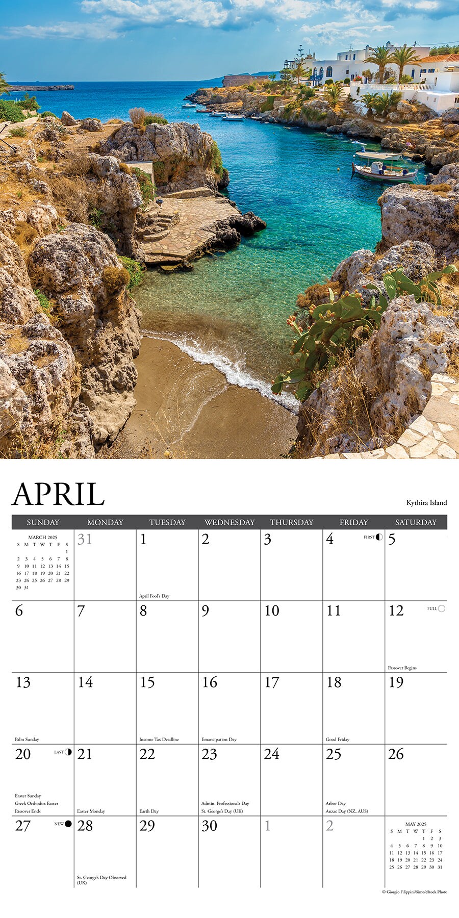 Greece 2025 Wall Calendar