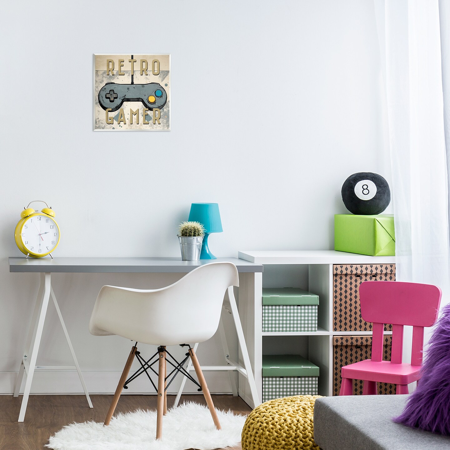 Stupell Industries Retro Gamer Controller Wall Plaque Art Design by Kim Allen