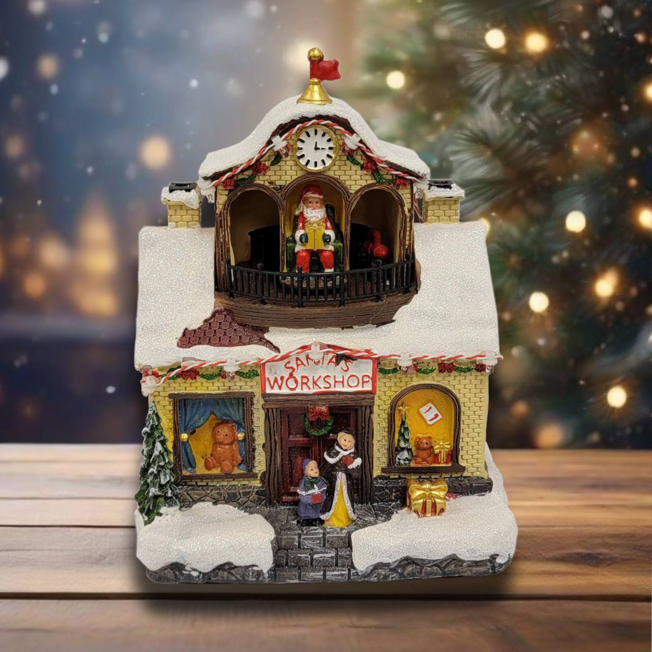 Santa&#x27;s Workshop Christmas Miniature. Christmas Village