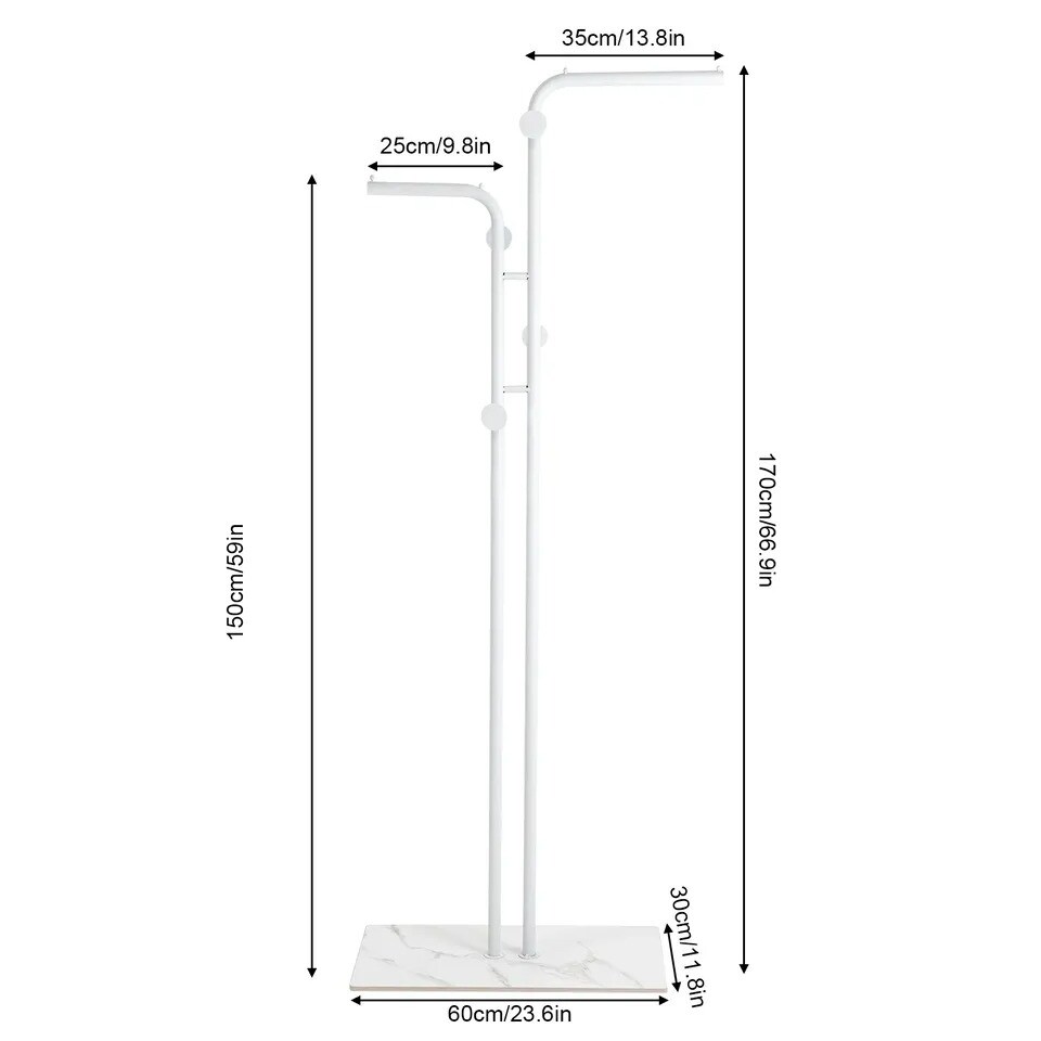 Coat Rack Jacket Bag Clothes Rail Stand Hanger Room Storage Shelves Organizer
