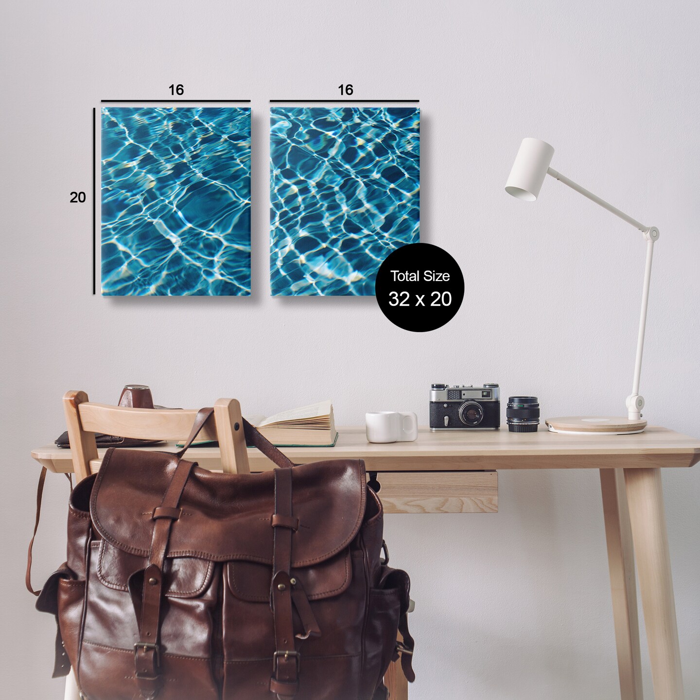 Stupell Industries Inviting Clear Pool Water  2 pc Canvas Wall Art Set Design by Justine Milton