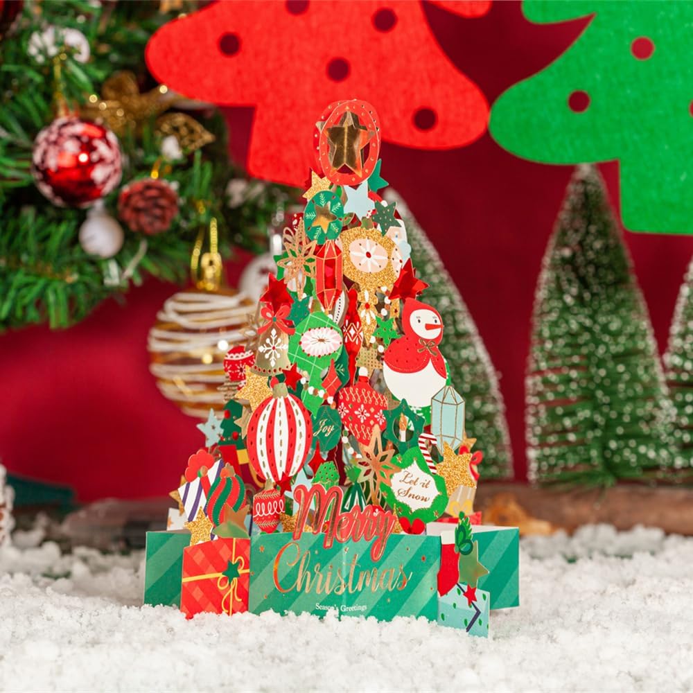 25Pcs 3D Christmas Cards, Merry Christmas Cards Handmade