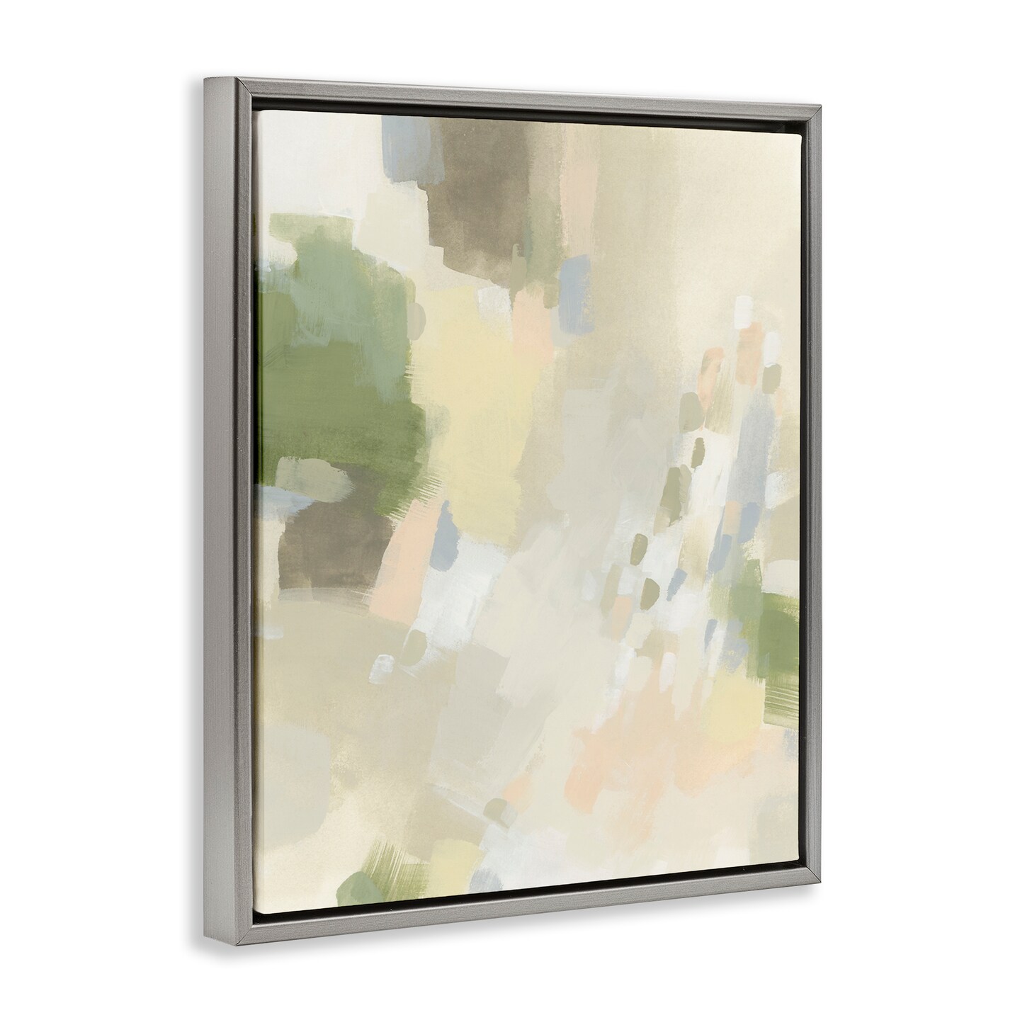 Stupell Industries Muted Abstract with Speckles Framed Floater Canvas Wall Art Design by Joris Hoefnagel