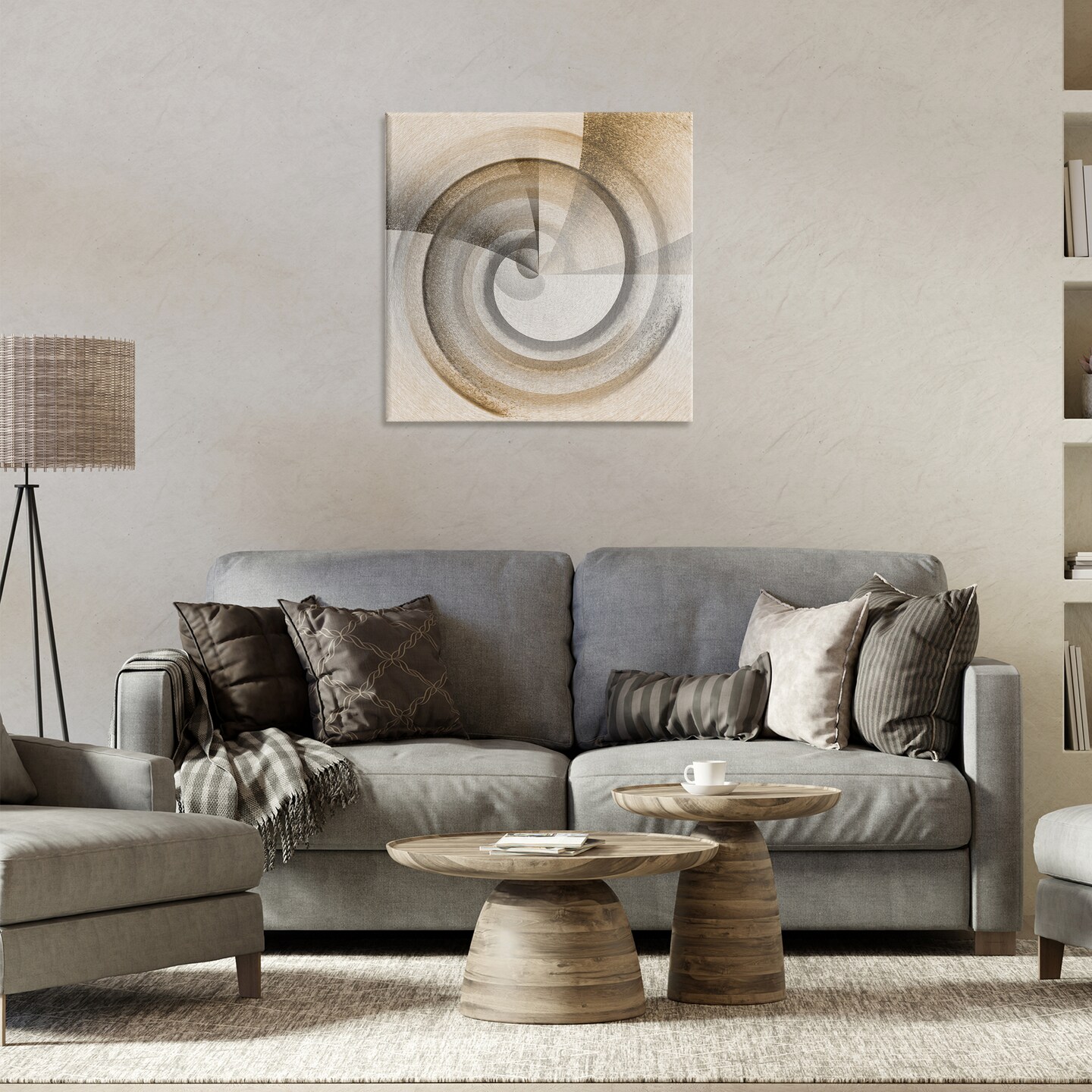 Stupell Industries Spinning Centric Circle Canvas Wall Art Design by Noah Bay