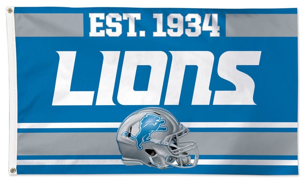 Detroit Lions Flag 3x5 Est 1934