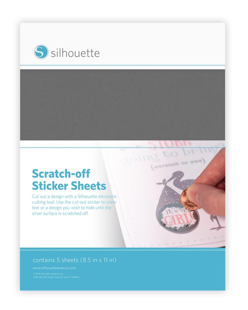 Silhouette Scratch-Off Sticker - Silver