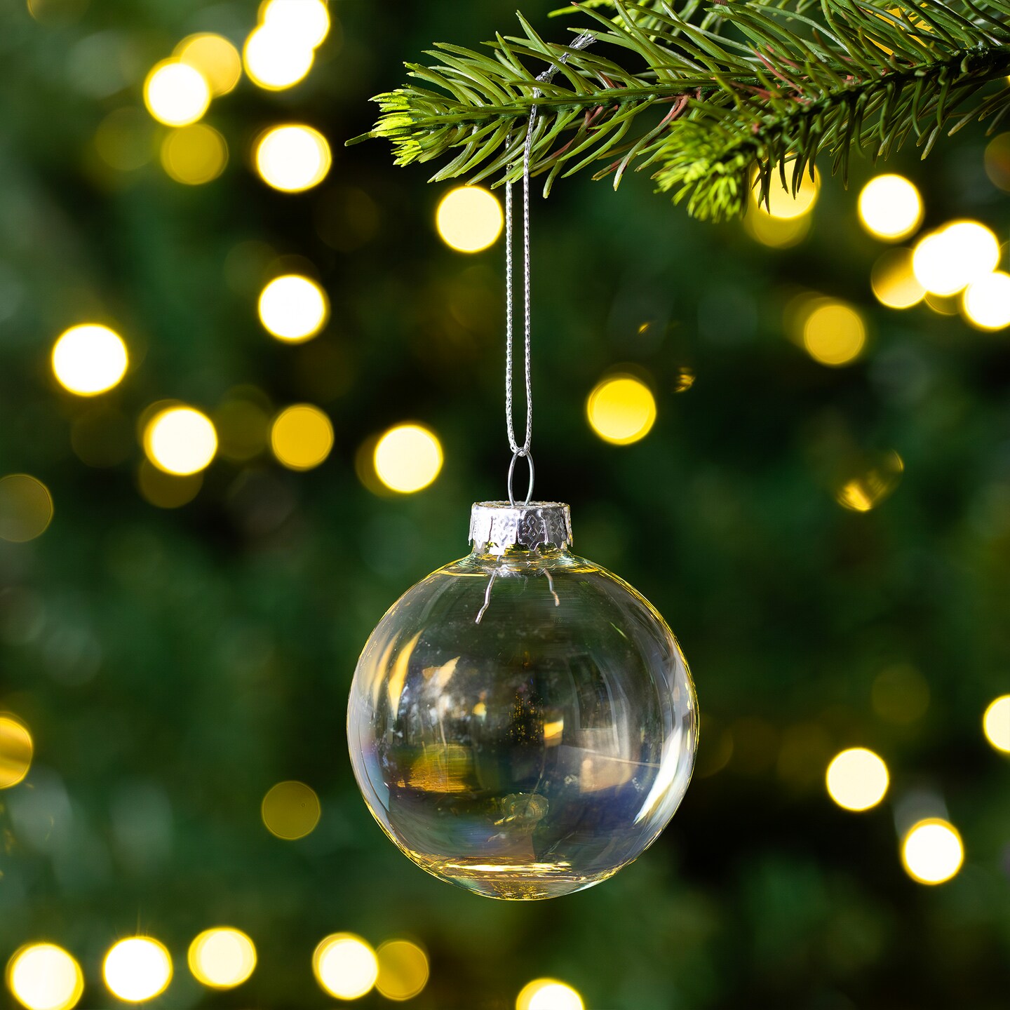 Northlight Iridescent Christmas Glass Ball Ornaments - 2.5" (65mm) - Clear - 9ct