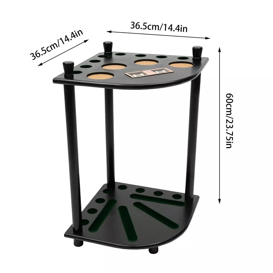 Pool Cue Holder Hold 8 Billiard Pool Sticks Ball Floor Stand Table Accessory