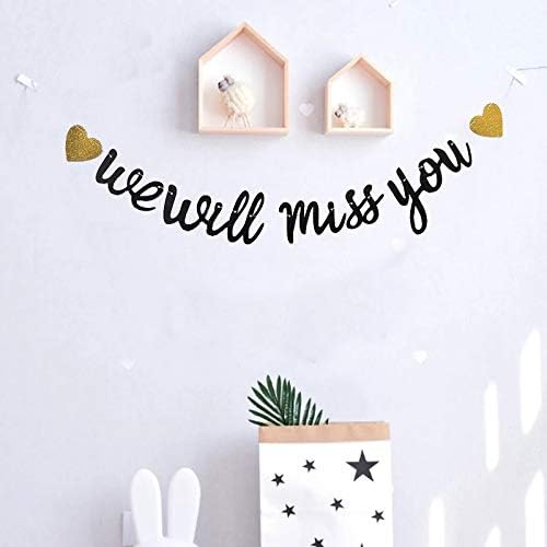 We Will Miss You Banner Bunting Goodbye Party Banner Retirement Banner for Going Away Party Decorations Retirement Decorations Farewell Decorations Party Army Party Decorations Graduation Work Supplies