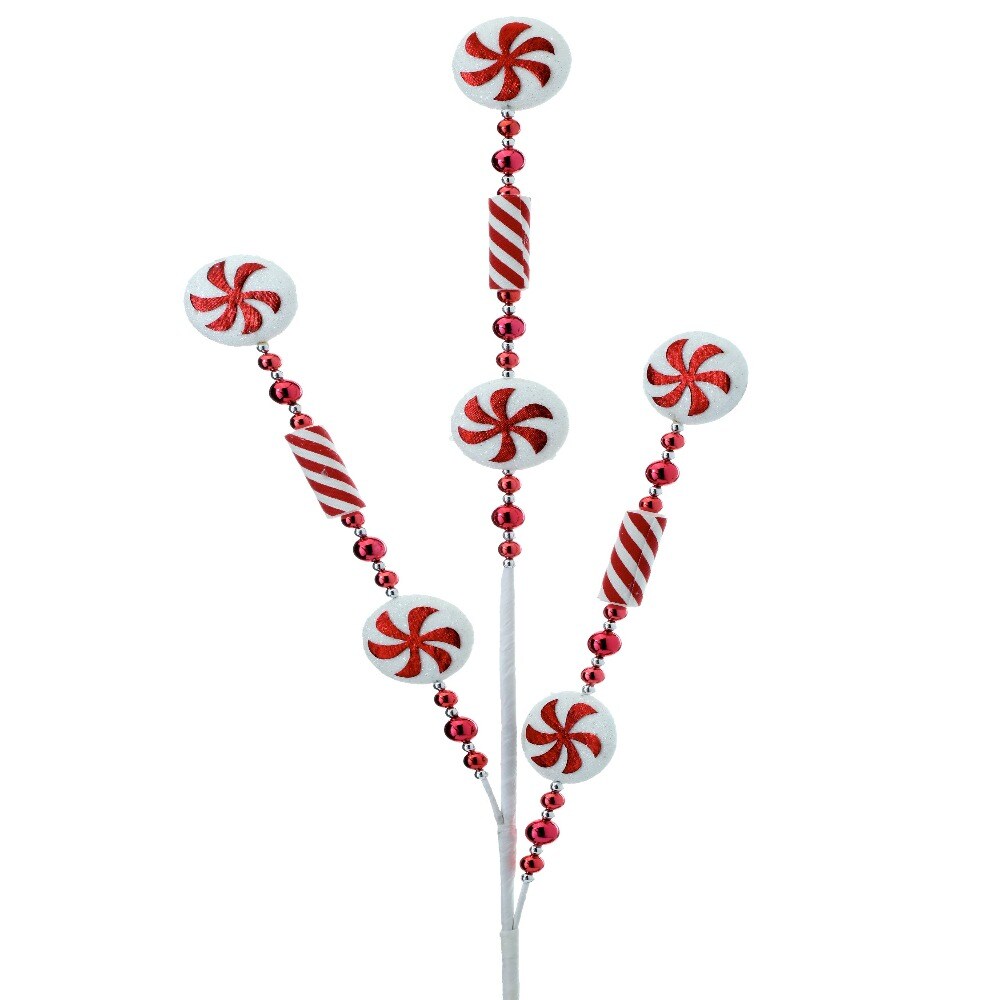 28&#x22; Peppermint Bead Spray