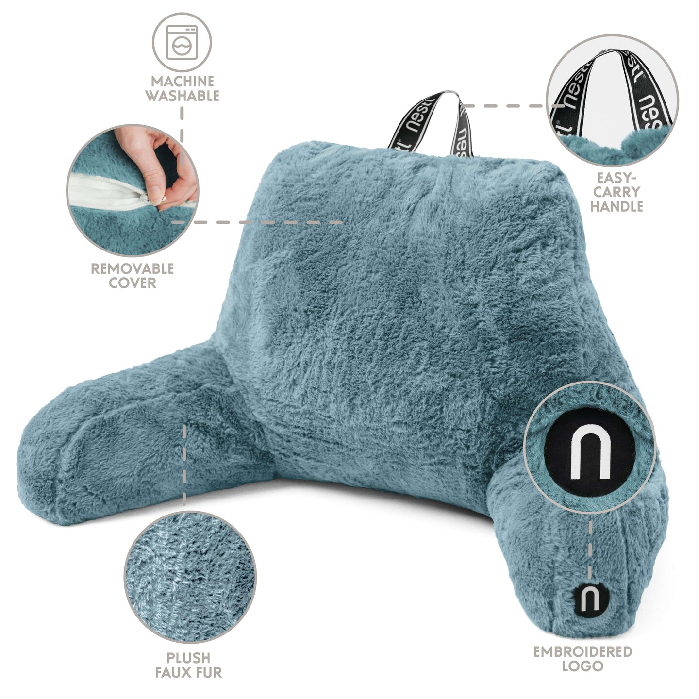 Nestl Fur Reading Pillow