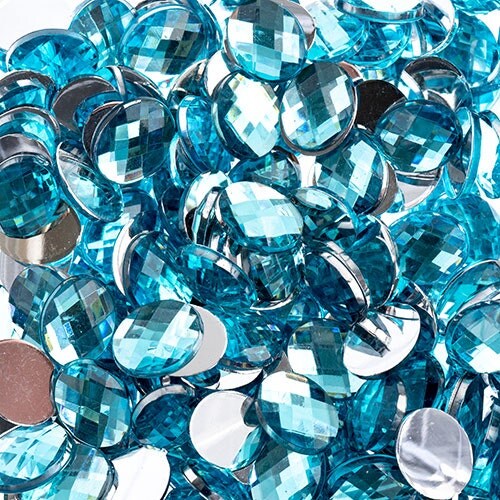 John Bead Oval Acrylic Flat Back Rhinestones, 200pcs