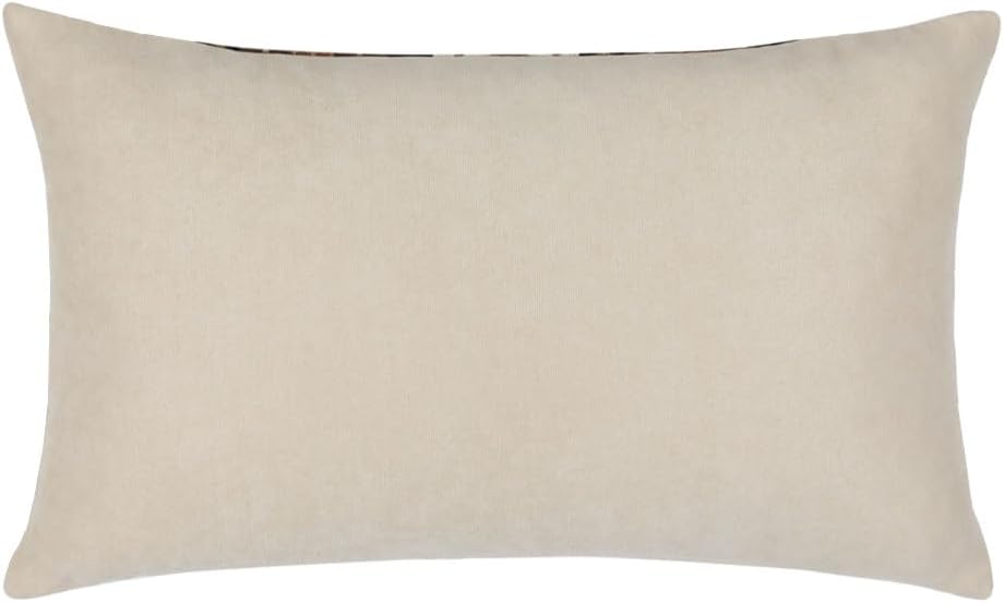 Kilim Throw Pillow Covers Khaki and Cream - 12 x 20 Inches, Outdoor Pillows for Patio Furniture, Boho Couch Decor, Middle Eastern Lumbar Case, Ethnic Shams, Aztec, Porch