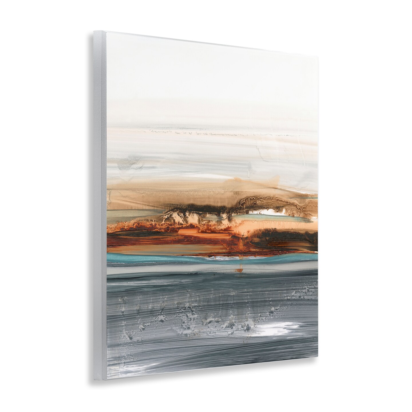 Stupell Industries Abstract Paint Streaked Sea Wall Plaque Art Design by Victoria Barnes