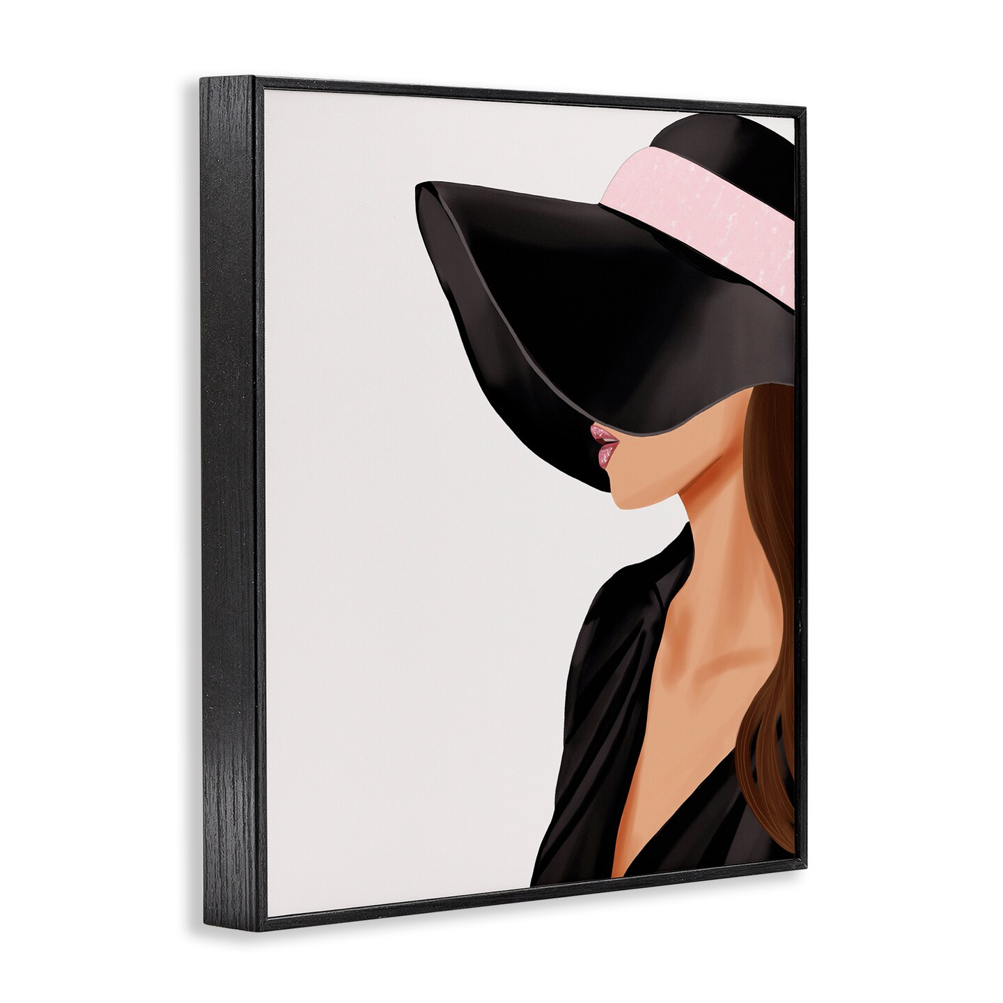 Artistic Hand Painted Beige Women\'s Hat with Black Accents Hand Painted Hats – Imani Boutique DFW main image 3