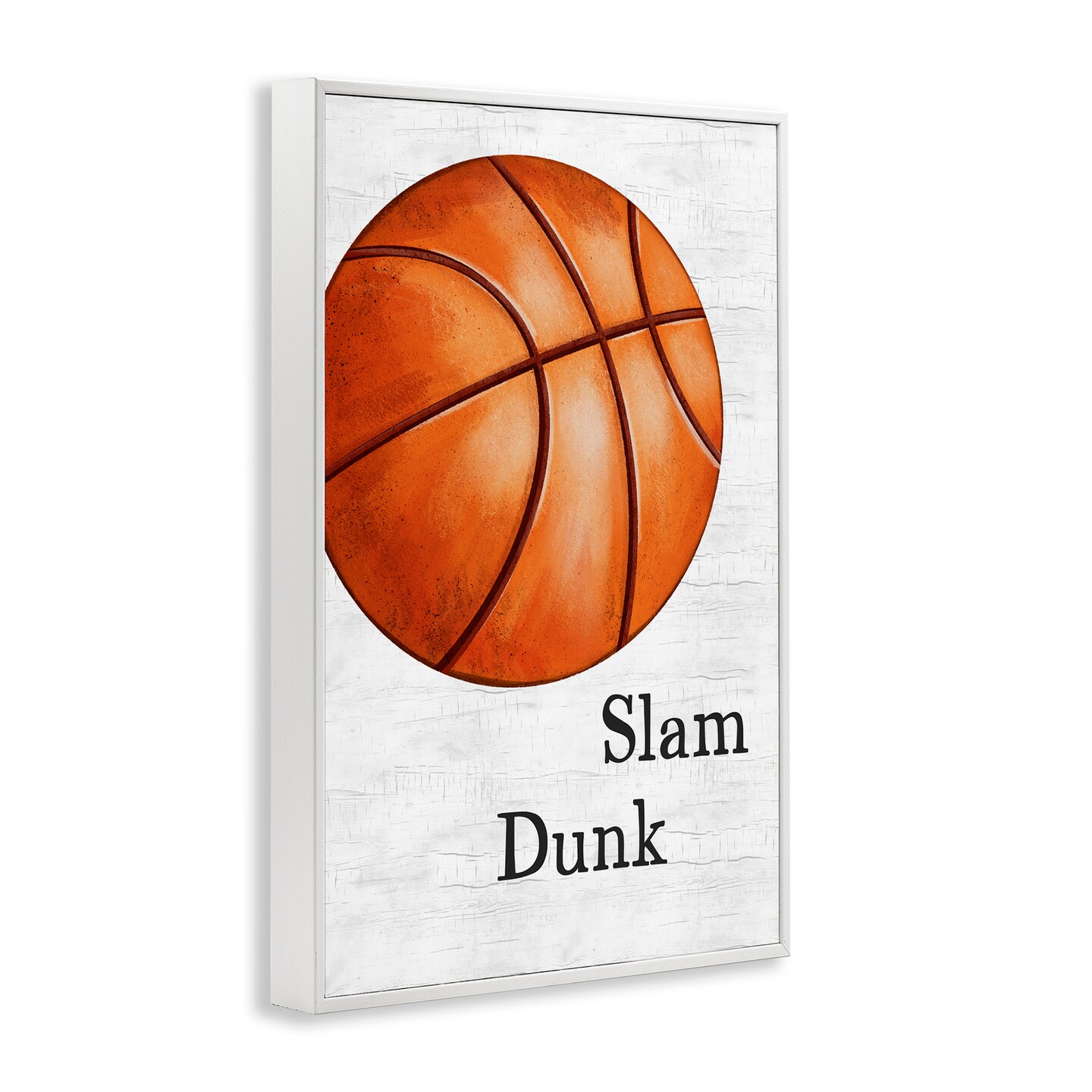 Stupell Industries Slam Dunk Basketball Framed Giclee Wall Art Design by JJ Design House LLC