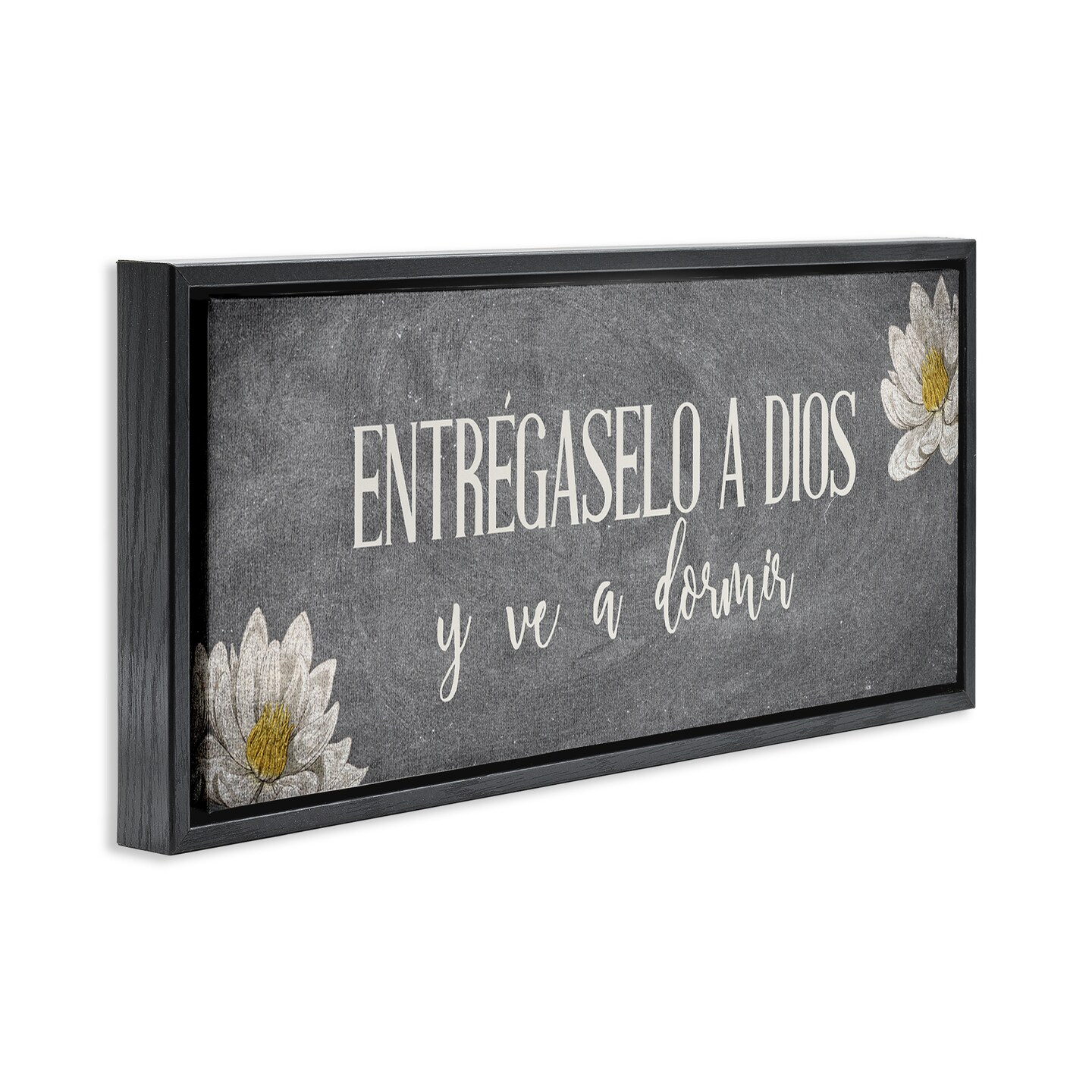 Stupell Industries Entrégaselo a Dios y Descansa Framed Floater Canvas Wall Art