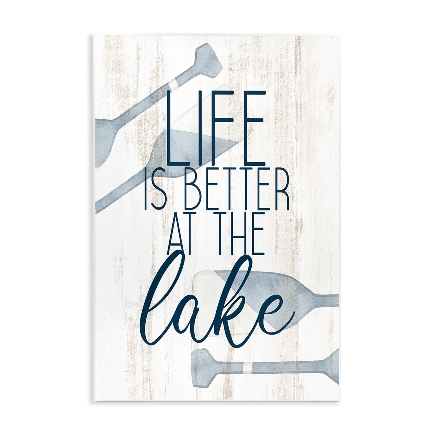 Stupell Industries Better at Lake with Oars Wall Plaque Art Design by Kim Allen