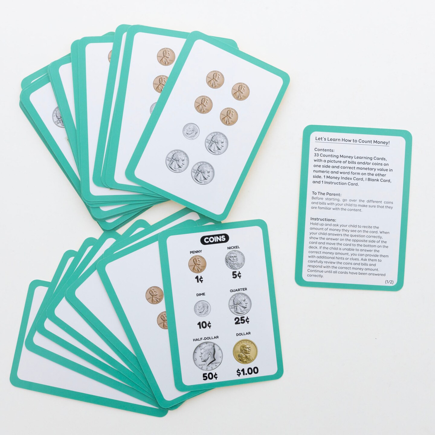 BAZIC Flash Cards Money (36/Pack)
