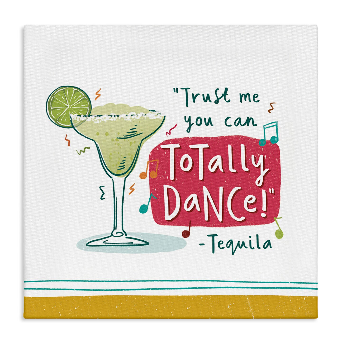 Stupell Industries Funny Tequila Phrase Canvas Wall Art Design by Courtney Morgenstern