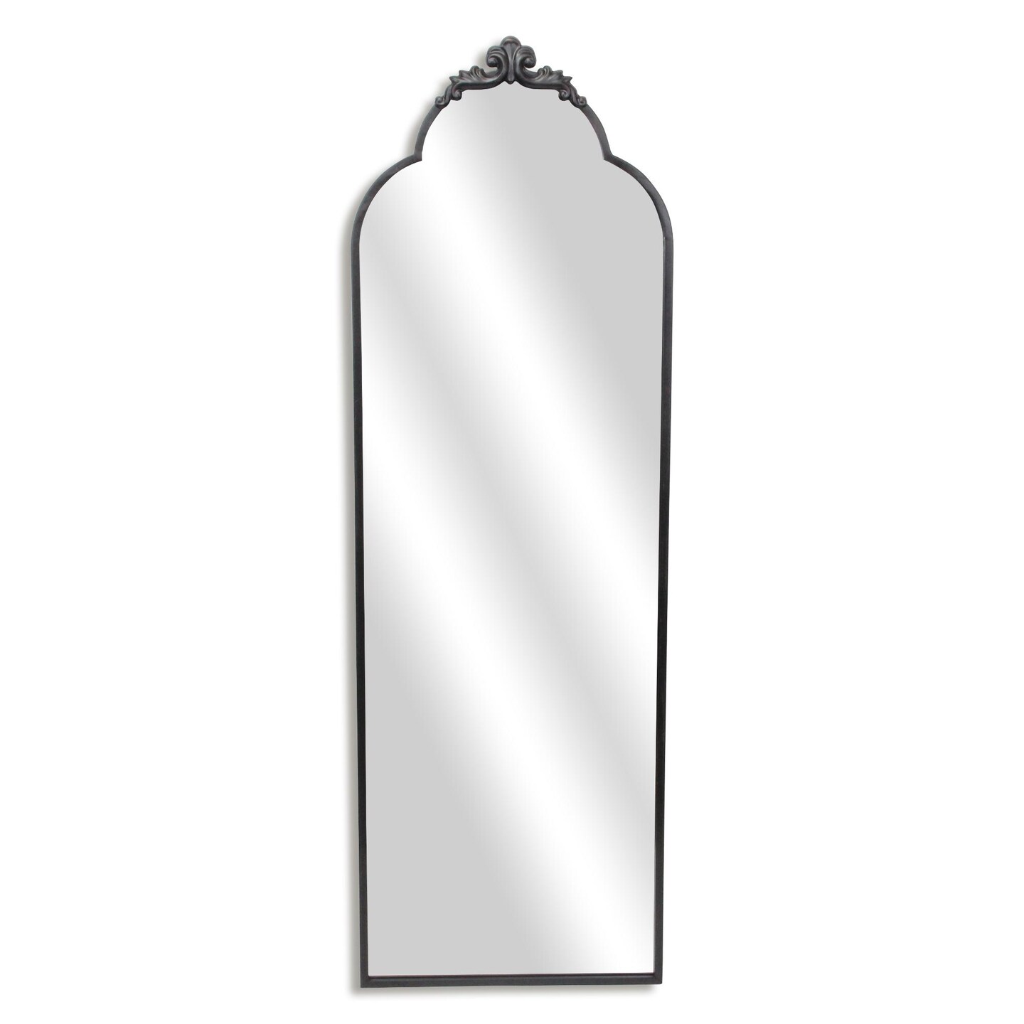 Contemporary Home Living Victorian Framed Floor Mirror - 65&#x22; - Black