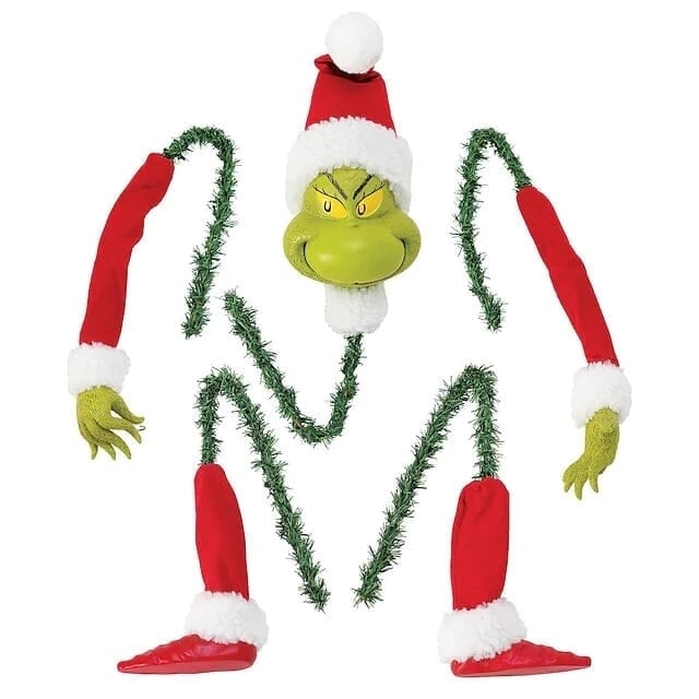 5-Piece Set: Grinch Christmas Tree Decorations Elf Head Christmas Tree Arms And Legs
