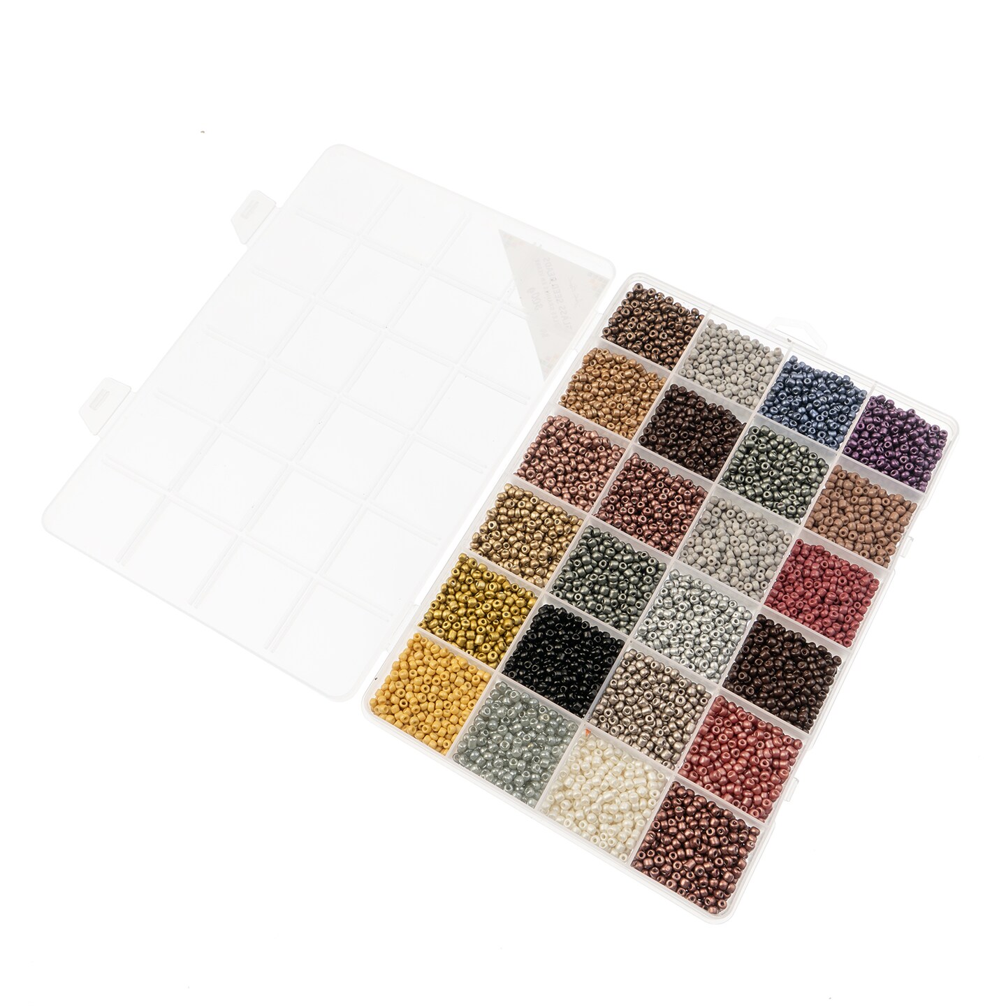 John Bead 12500pcs Assorted 24 Colors Glass Seed Beads 8/0 Jewelry Making Bead Box