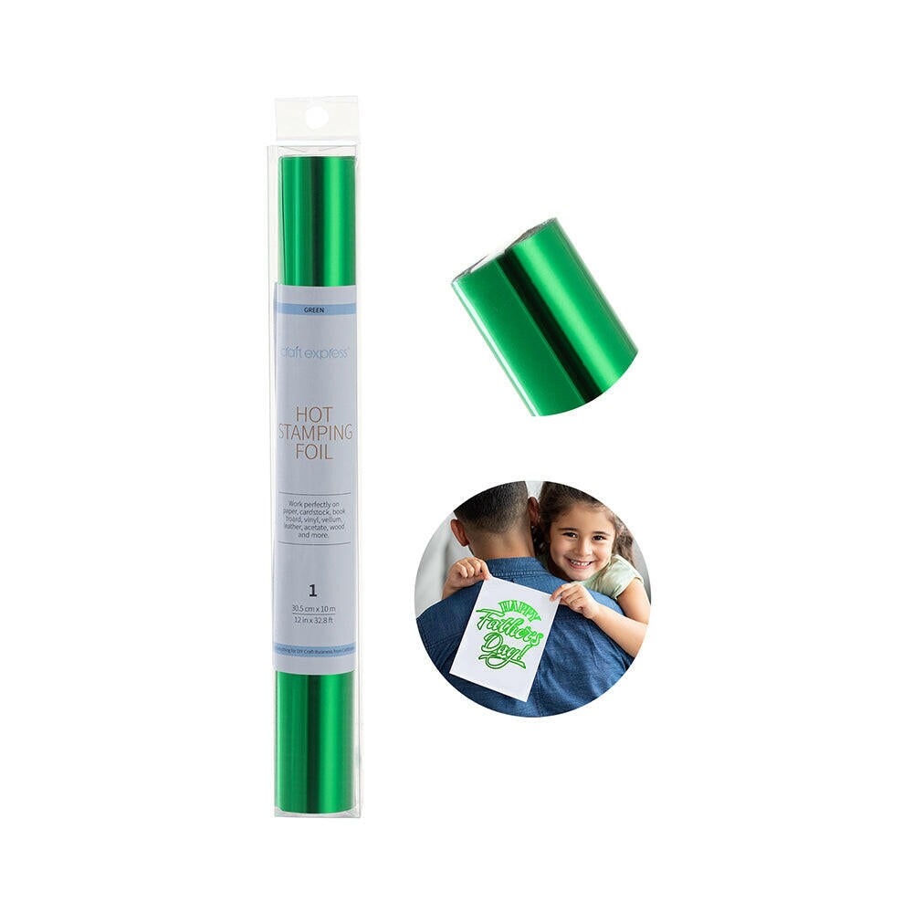 Craft Express 12" x 396" Hot Stamping Foil Roll – Metallic Finish