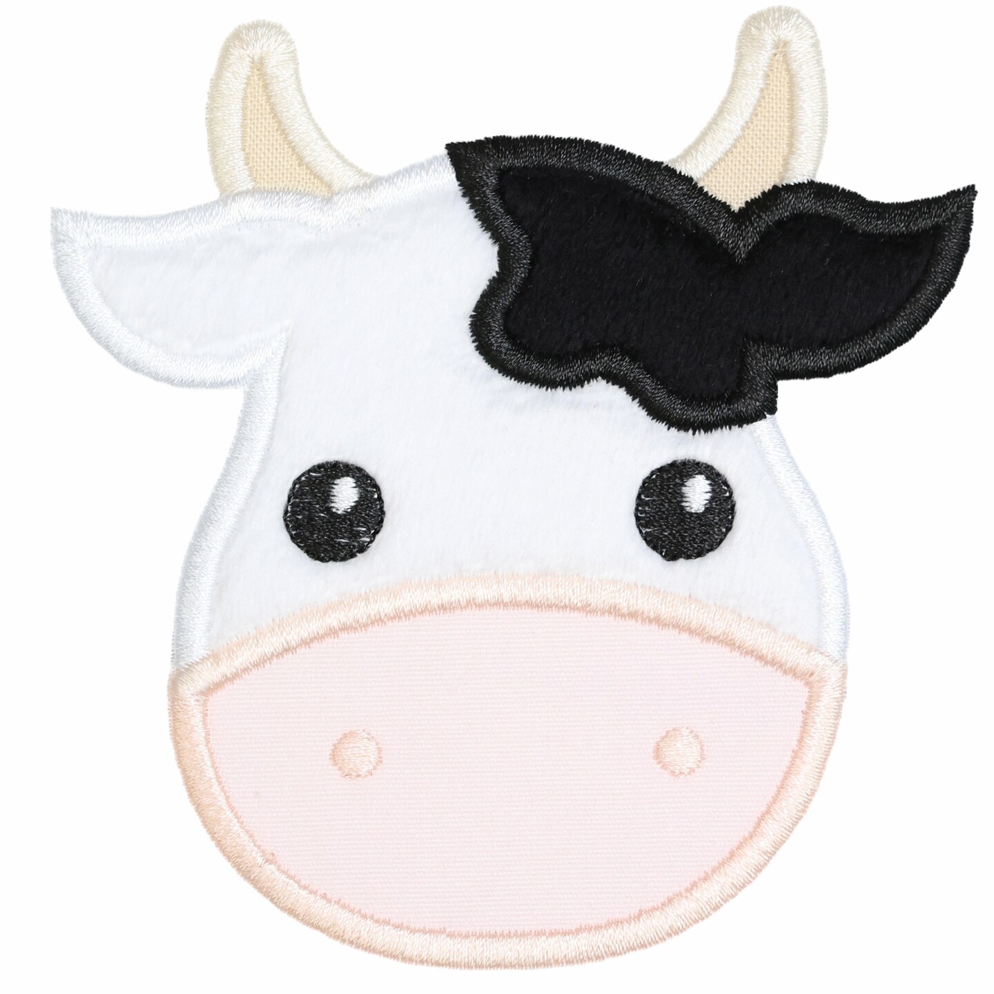 Cow Patch Iron-on Applique – Dairy Farm Animal Badge For Clothing, Bags, Crafts (Hungry Bear Designs)