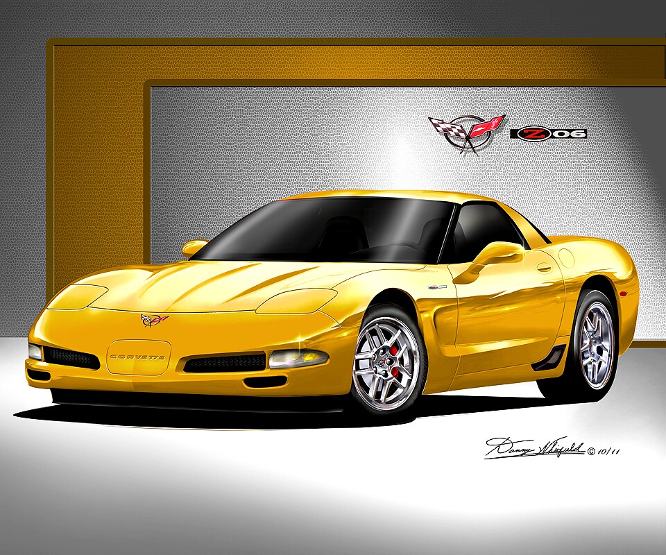 C5 Corvette Art Print – Edward Eksi Design