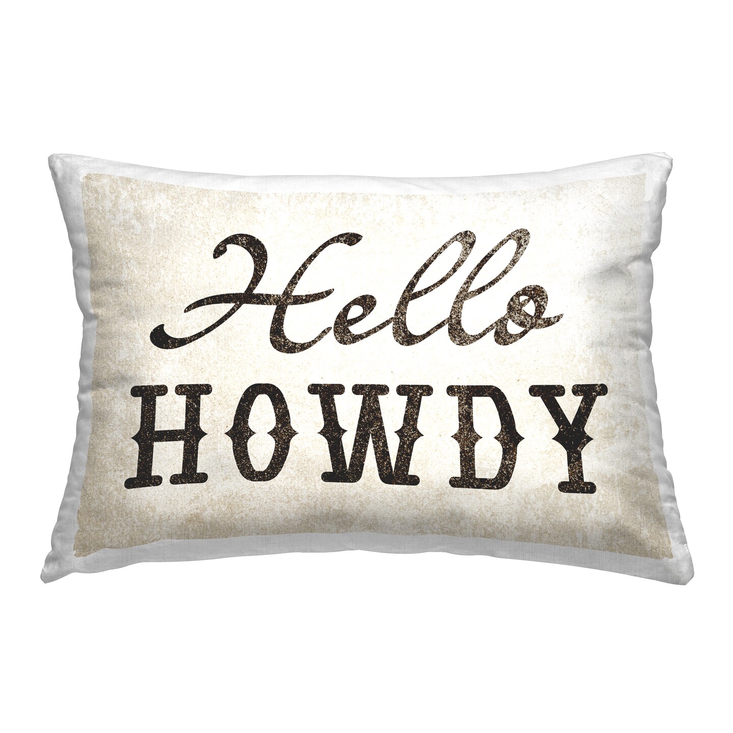 Western Hellow Howdy Decorative Printed Throw Pillow Design by Daphne Polselli, 14 x 7 x 20