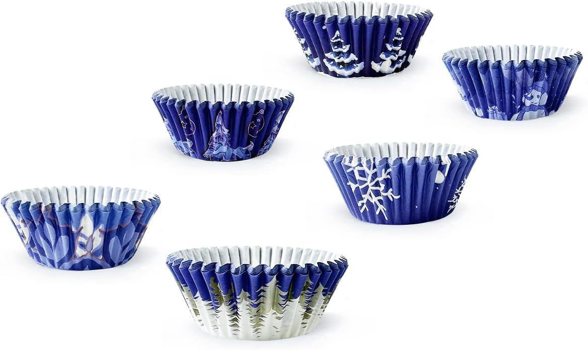 Christmas Mini 300PCS Gradient Cupcake Liners Cupcake Cups 6 Designs