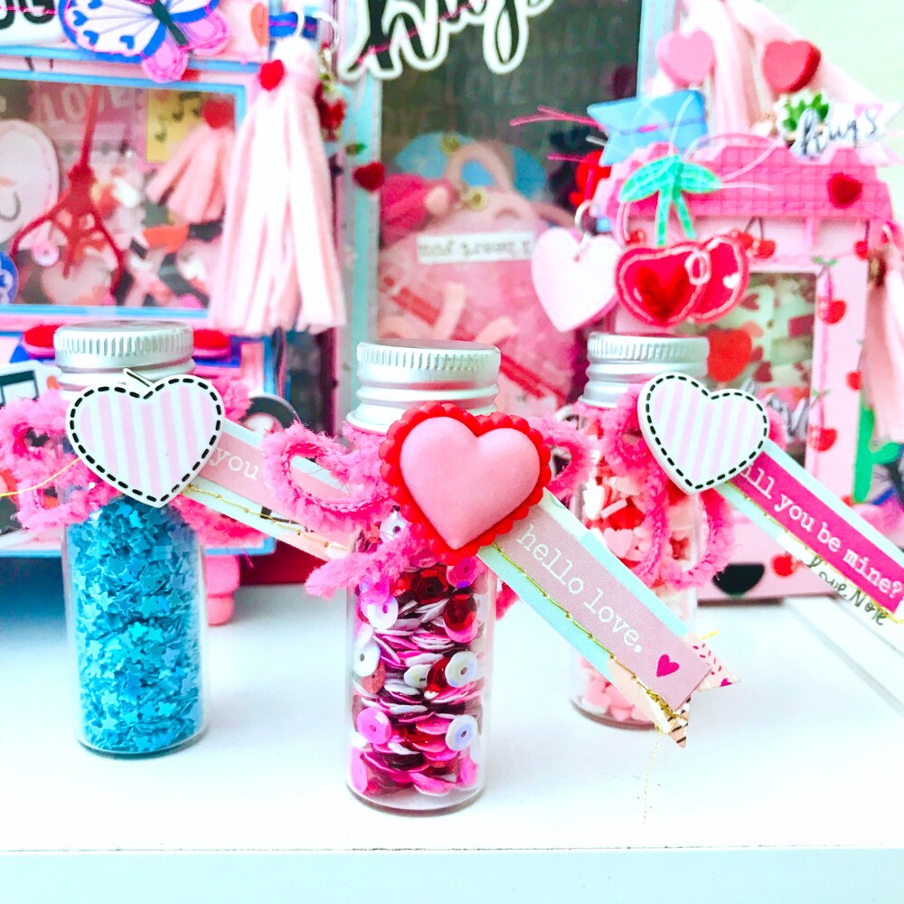 Buttons Galore Valentine Button Set – 50+ 3D Buttons for Crafts, Sewing, Scrapbooking & DIY Projects