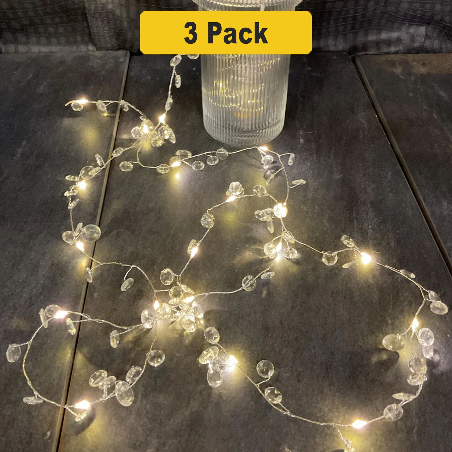 Crystal Gem Stone 40 LED Fairy String Lights For Christmas