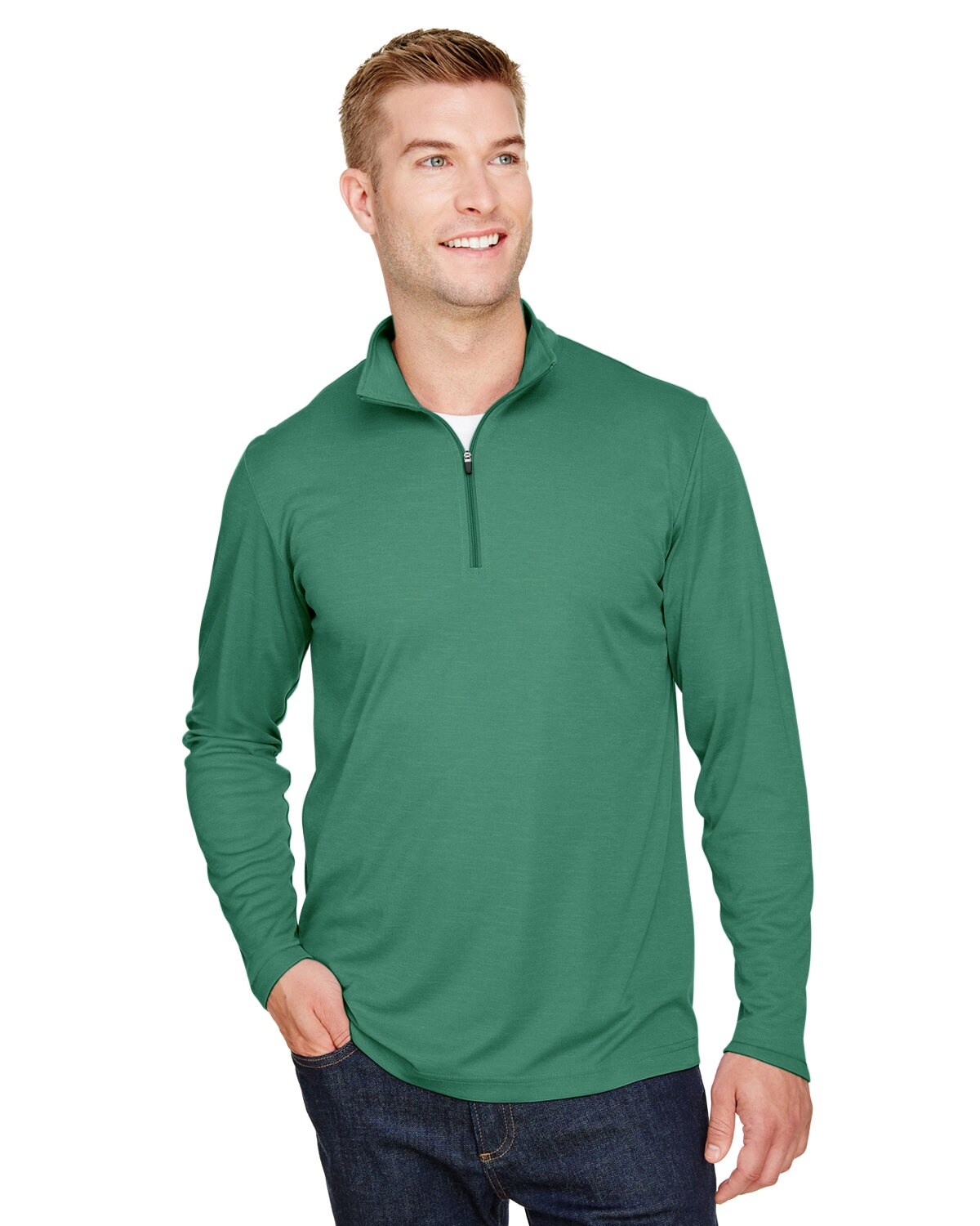 Team 365&#xAE; Men&#x27;s Zone Sonic Heather Performance Quarter-Zip