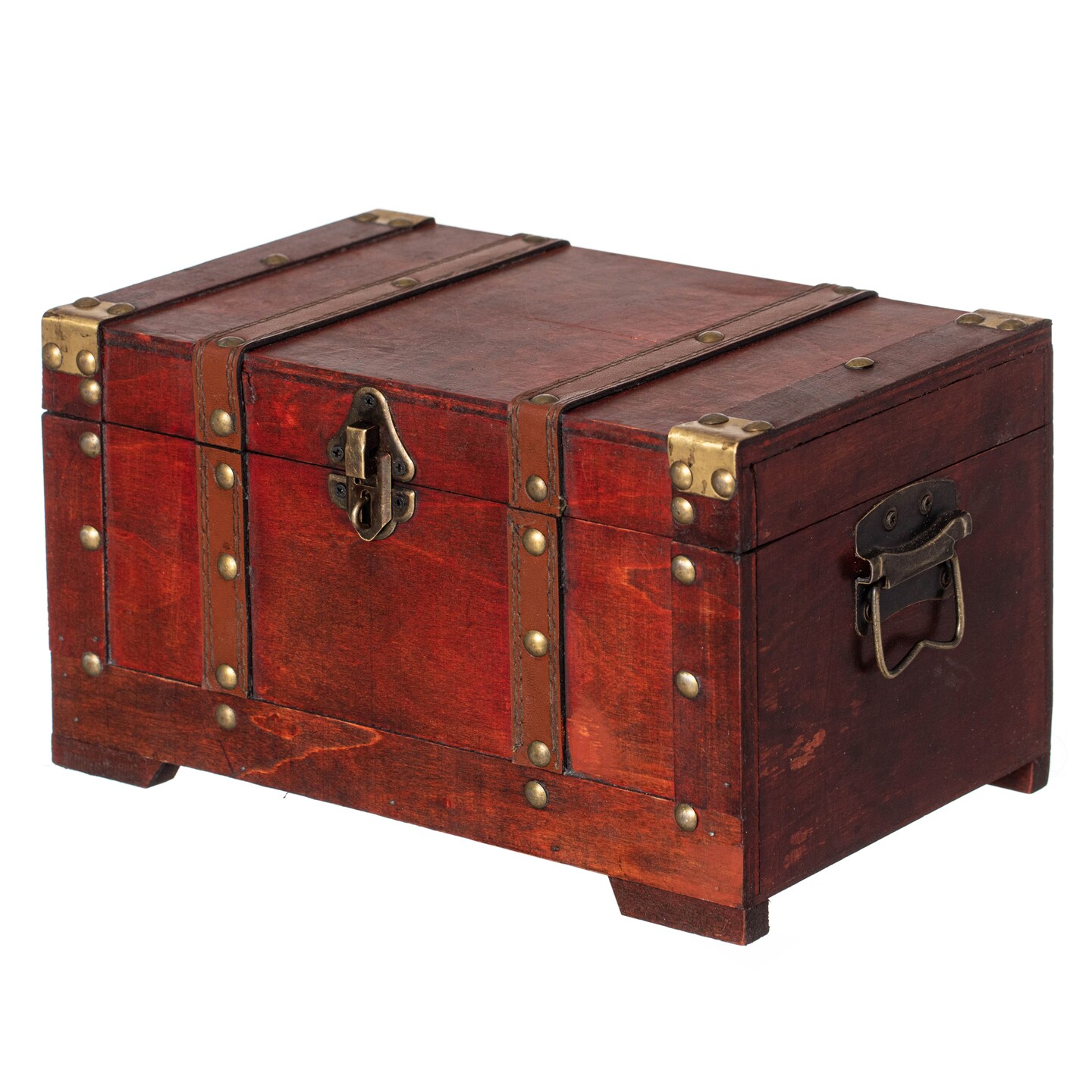 Multi-Function Vintage-Inspired Small Wooden Storage Box and Decorative Trunk – Ideal for Home Decor, Treasure Box, Jewelry Organizer and Storage - Perfect for Side Table and Entryway Decor
