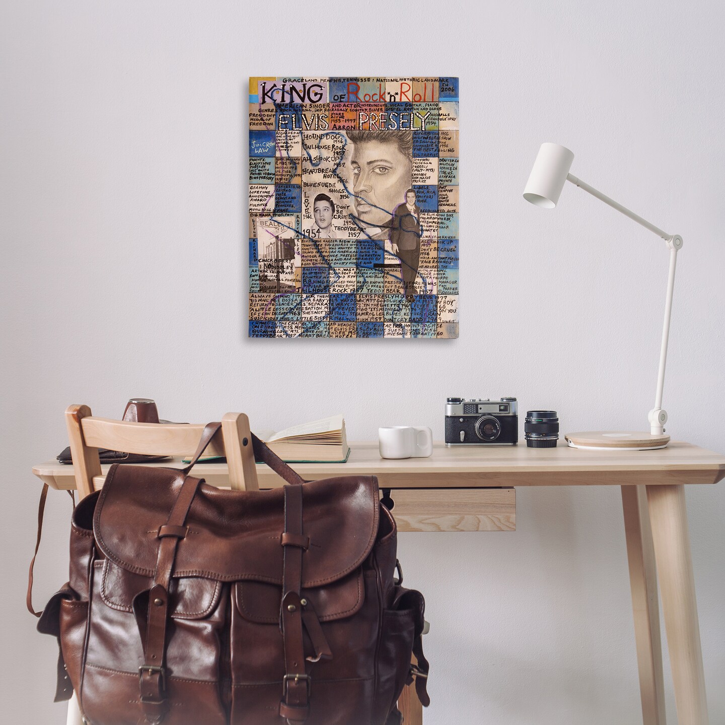 Stupell Industries Elvis Presley Collage Canvas Wall Art Design by Sabin
