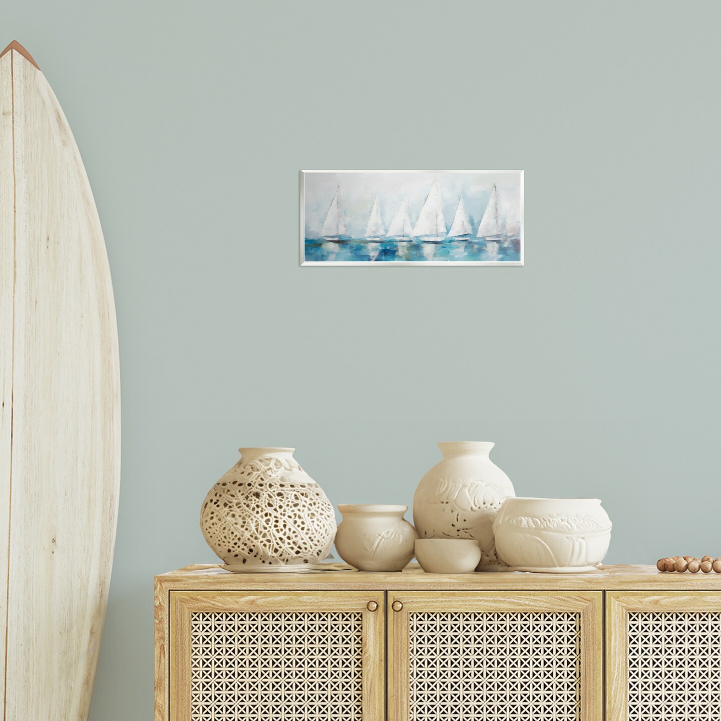 Stupell Industries Nautical Sailing Fleet Wall Plaque Art Design by Ziwei Li