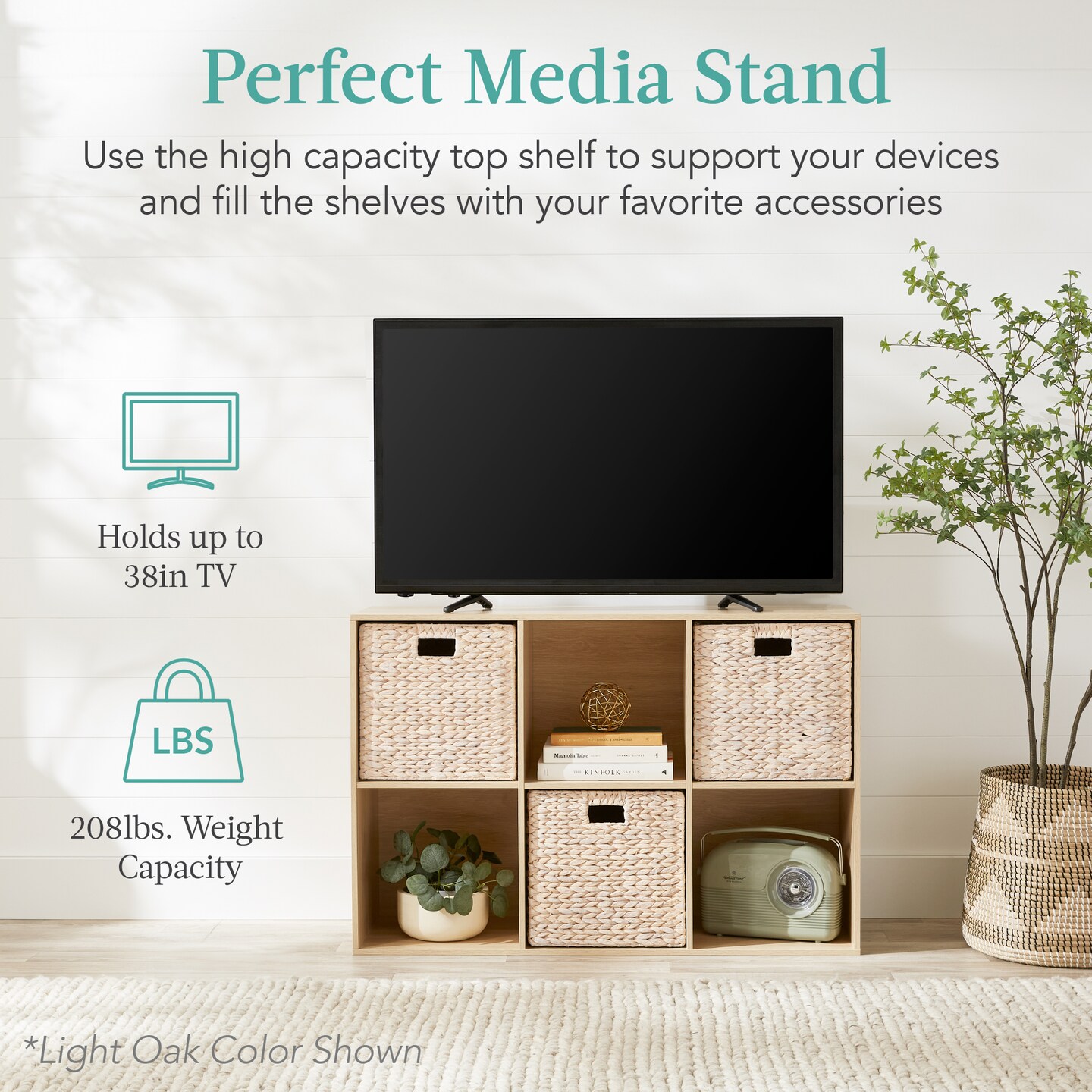 Best Choice Products 6-Cube Bookshelf, 13.5in Display Storage System, Organizer w/ Removable Back Panels