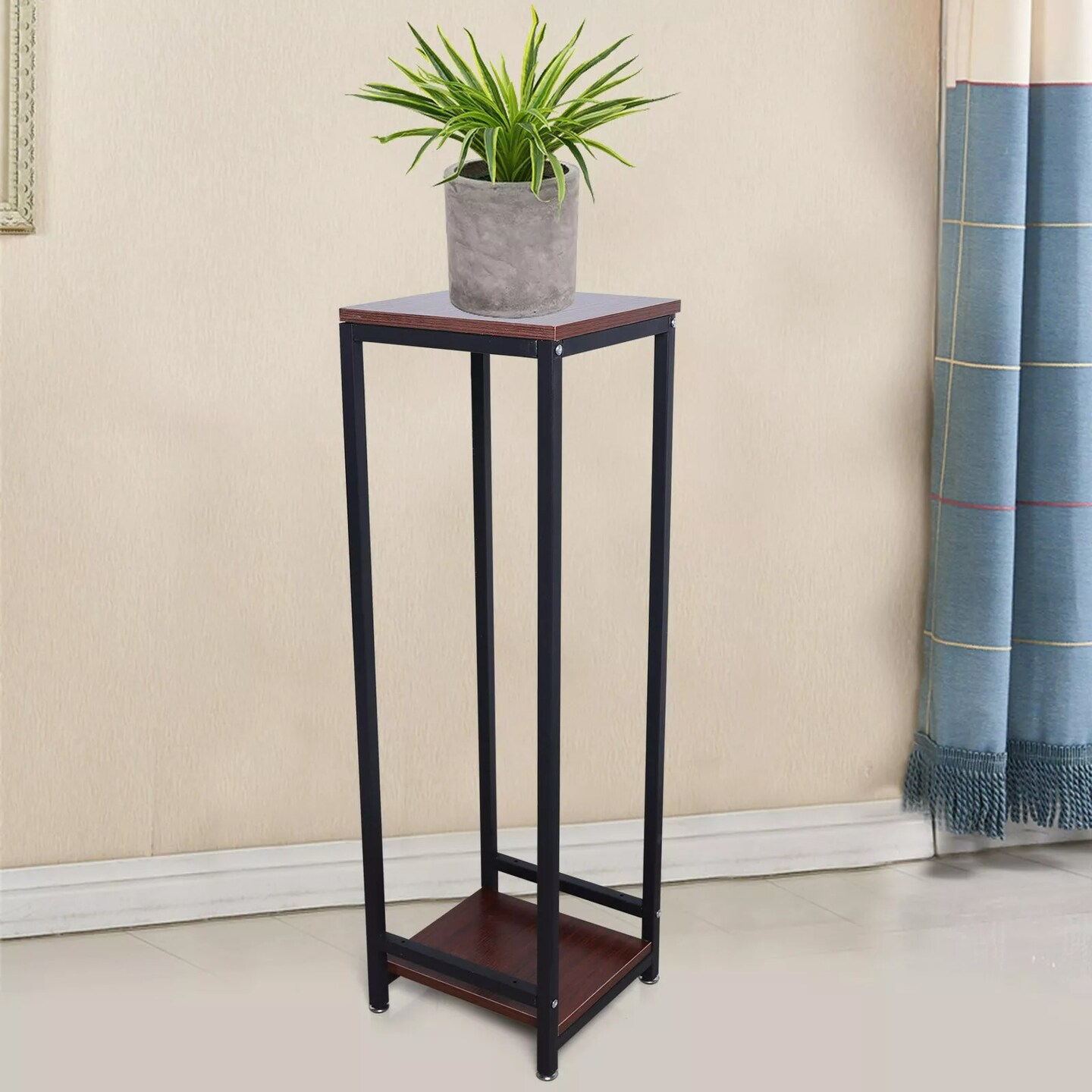 Yard Flower Pot Holder Indoor/Outdoor 37.4 inch Metal Plant Stand Tall Pedestal