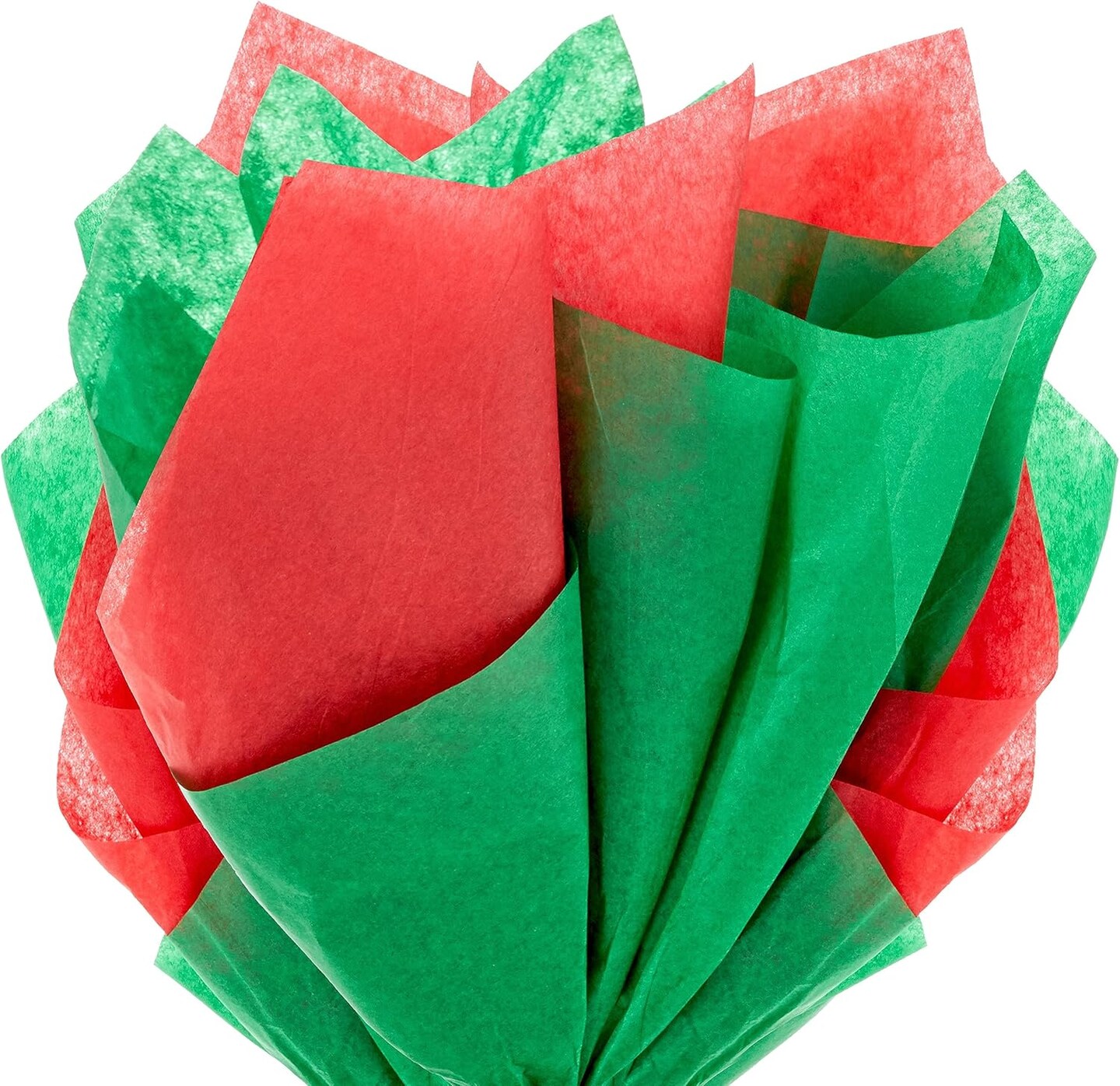 Red and Green Bulk Tissue Paper for Gift Wrapping (100 Sheets) for Gift Bags, Christmas Presents, Holiday Crafts and More