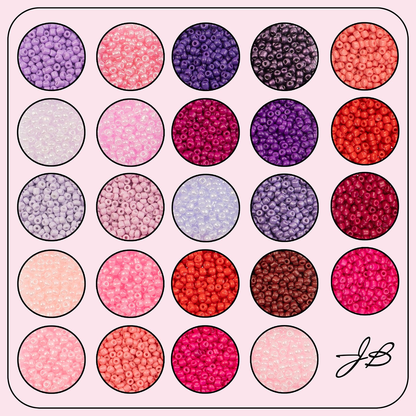 John Bead 12500pcs Assorted 24 Colors Glass Seed Beads 8/0 Jewelry Making Bead Box