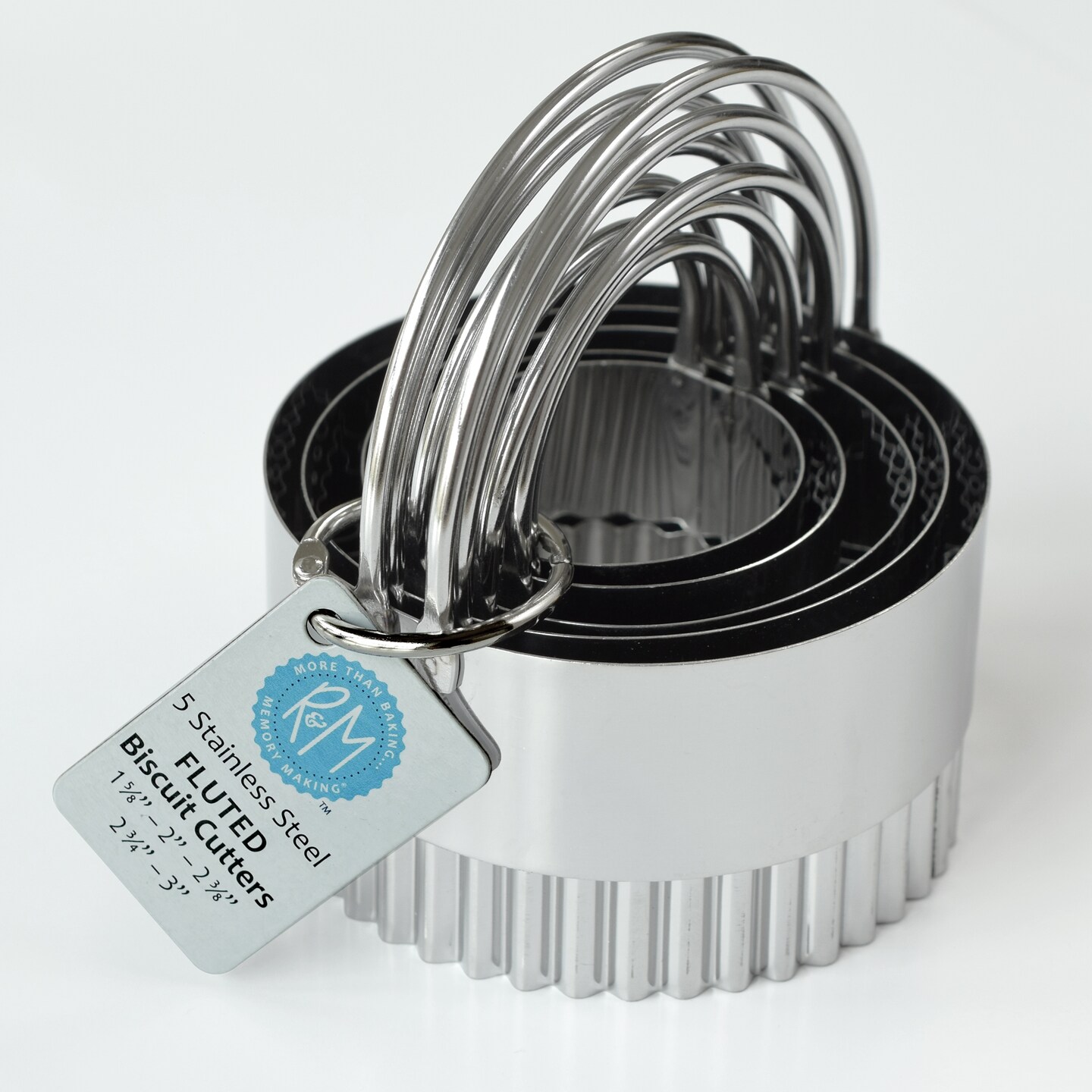 Fluted Biscuit Cutters S/S 5 PC Set