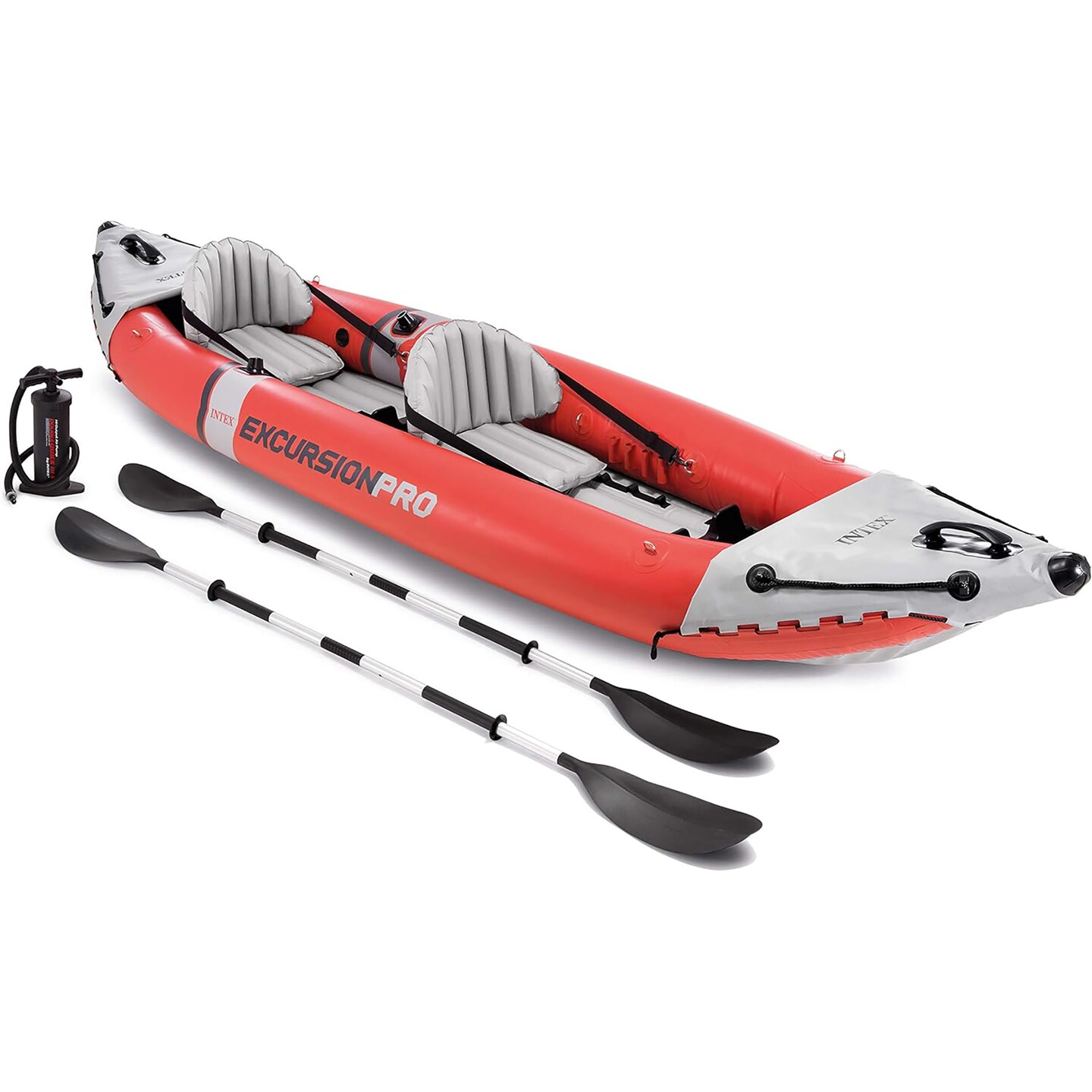 Excursion Pro 151 x 37 x 18&#x22; K2 Inflatable Kayak W/ Aluminum Oars, Pump, Fishing Rod Holders, Carry Bag