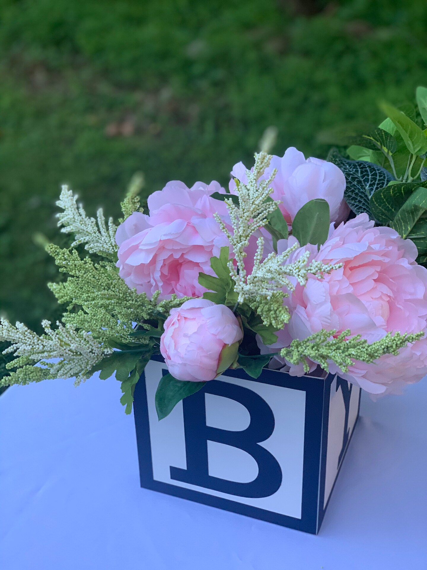 Baby Shower Centerpiece, BABY Block Design, 7 Inch | MakerPlace by Michaels, image size:810x1080