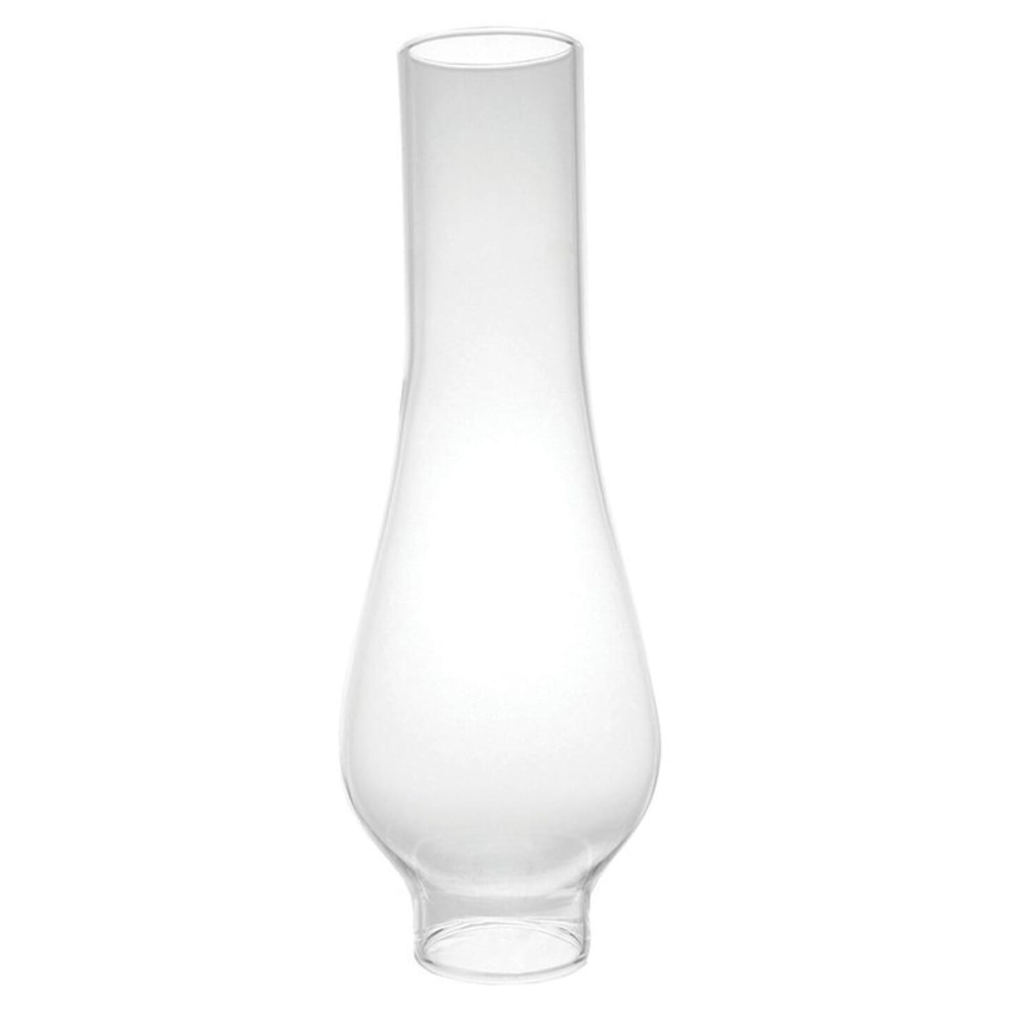 Clear Glass Lamp Chimney, Replacement Hurricane Globe Handblown 1-7/8 Inch Diameter Fitter x 10 Inches High for Oil or Kerosene Lanterns