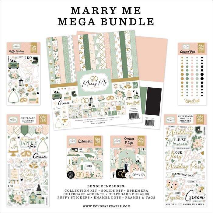Echo Park Marry Me 12&#x22;X12&#x22; Mega Bundle