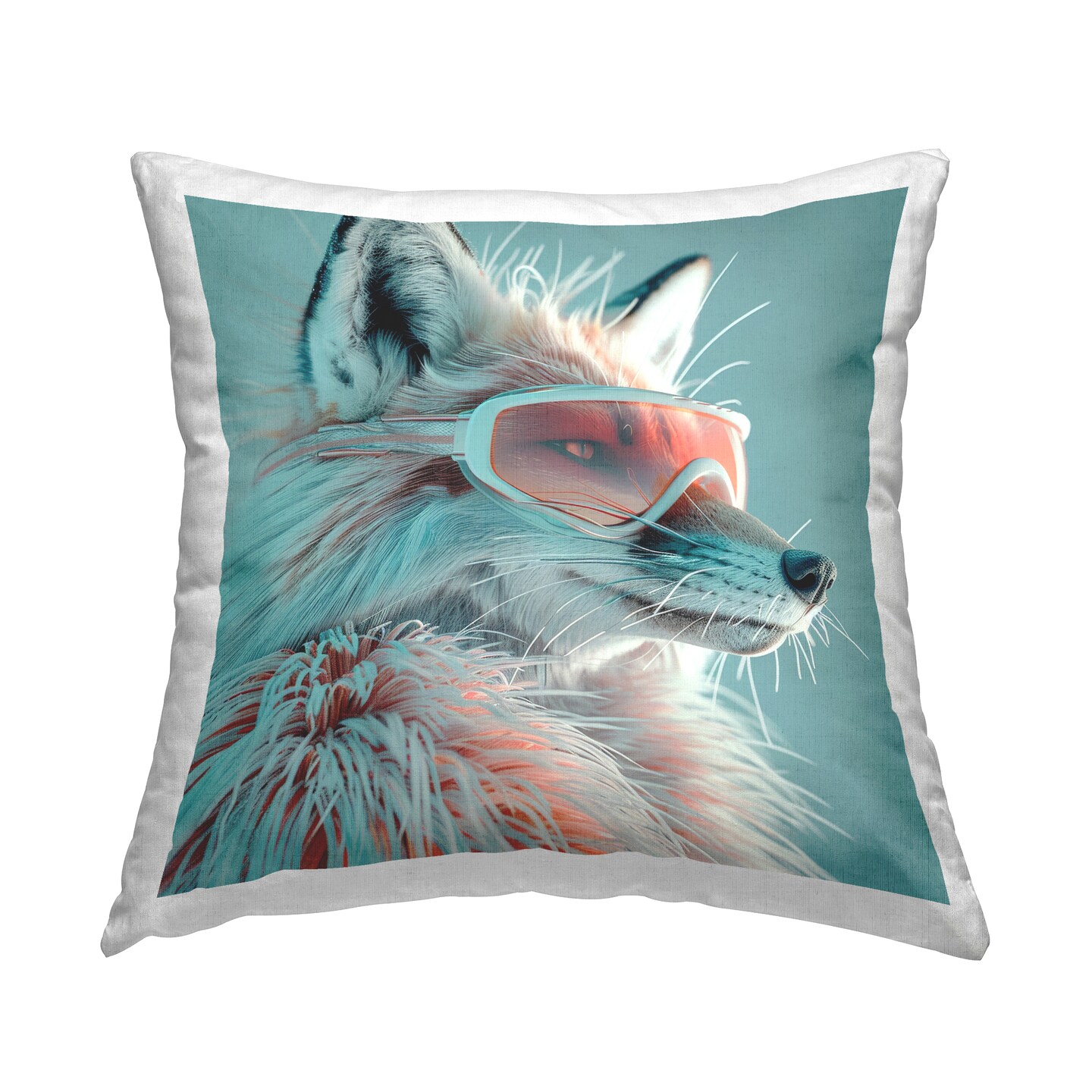 Winter Whimsy Fox Decorative Printed Throw Pillow Design by Lazar Studio, 18 x 7 x 18